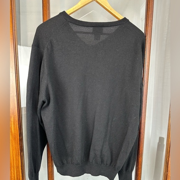 Jos. A. Bank Signature Collection Black 100% Merino Wool Cardigan Sweater Men XL - Picture 5 of 7
